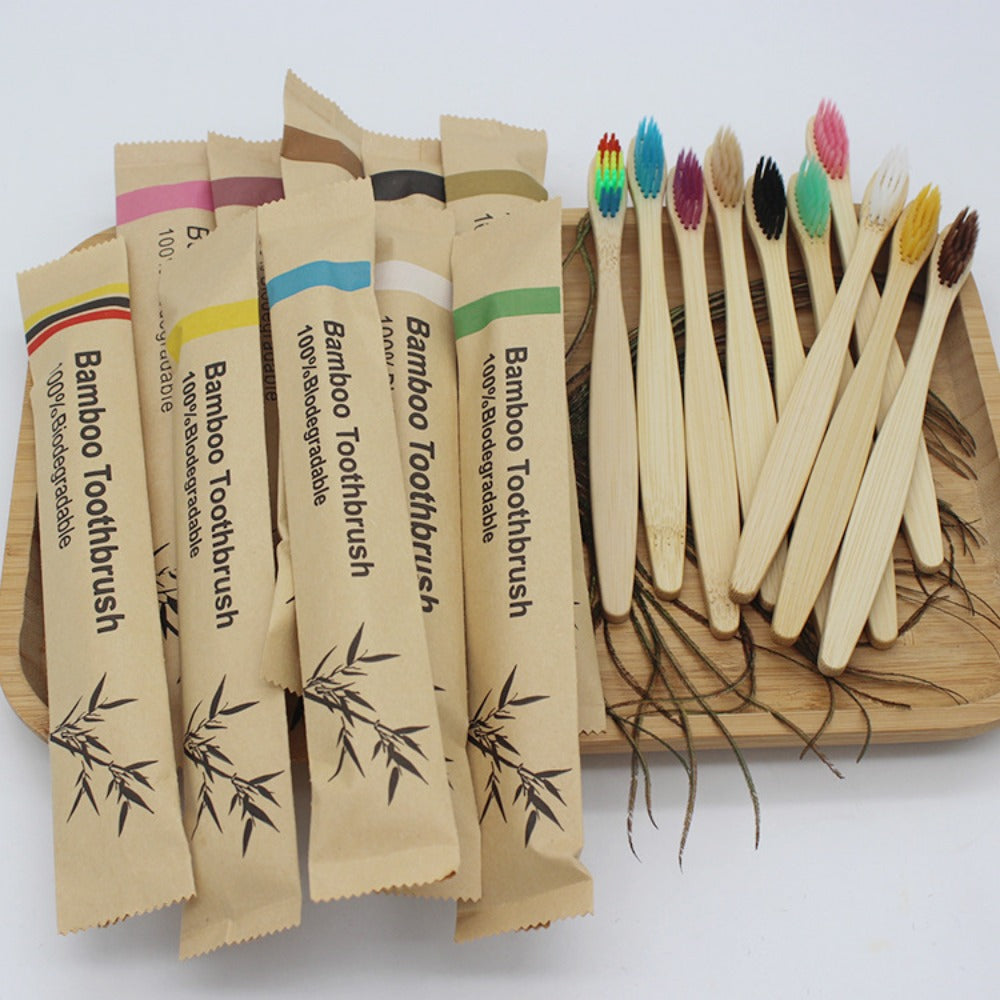 🦷 EcoSmile™ – Bamboe Tandenborstels (Set van 20)