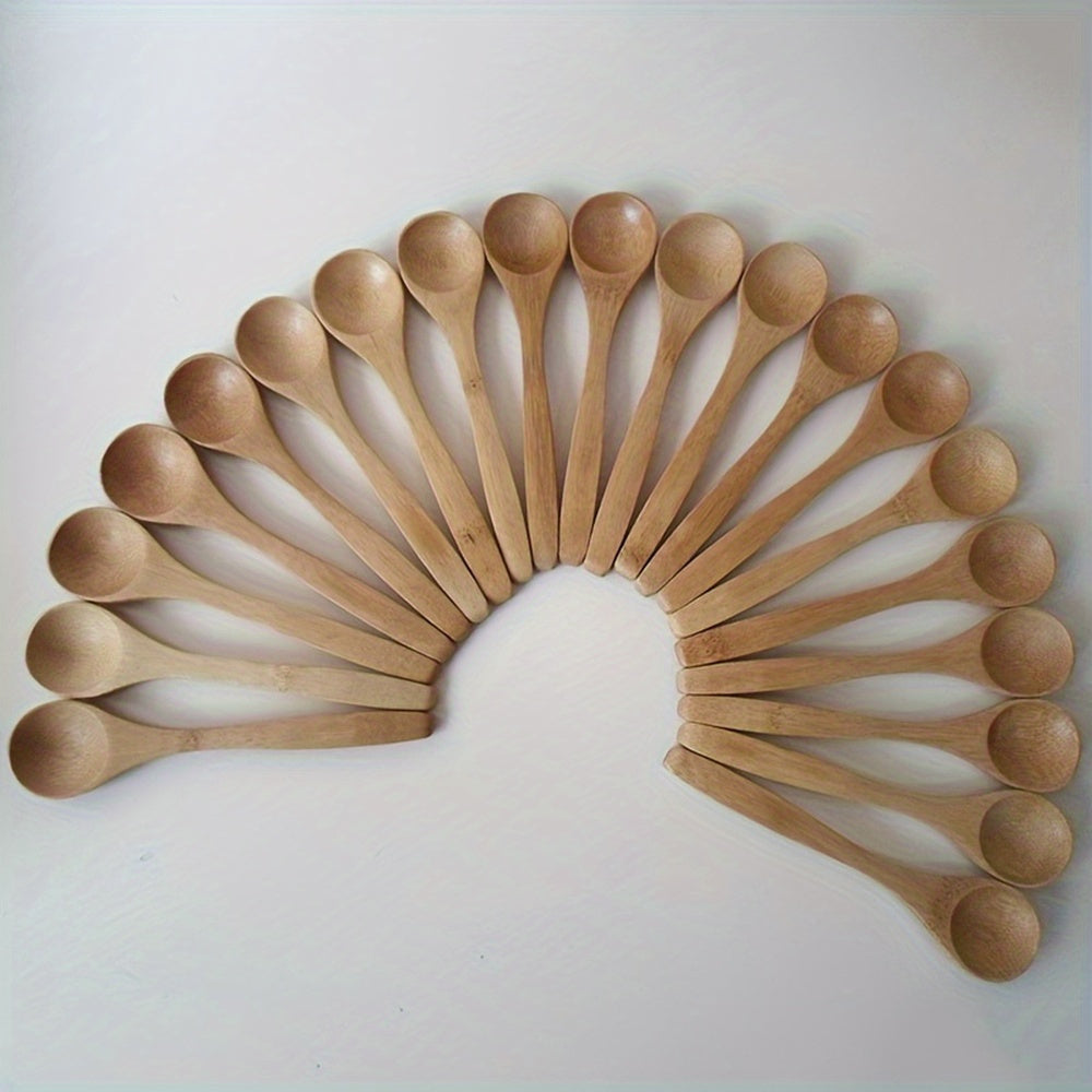 🥄 BambooDeluxe™ – 6-delige Bamboe Lepelset met Lange Steel