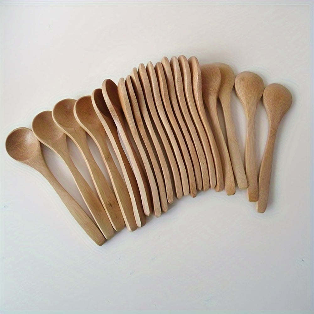 🥄 BambooDeluxe™ – 6-delige Bamboe Lepelset met Lange Steel