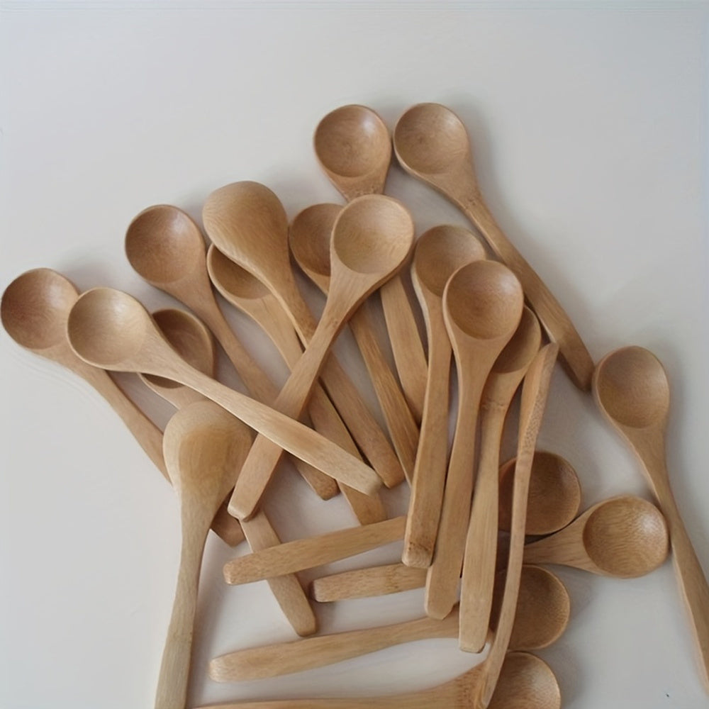 🥄 BambooDeluxe™ – 6-delige Bamboe Lepelset met Lange Steel