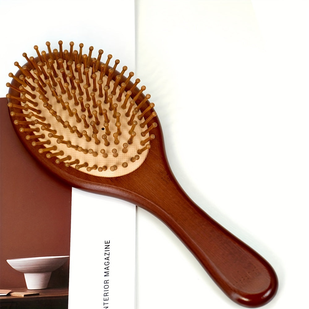 🌿 BambooCare™ – Luxe Bamboe Haarborstel met Luchtkussen