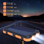 ☀️ SolarCharge Pro™ – Draagbare Zonne-energie Powerbank met LED-verlichting
