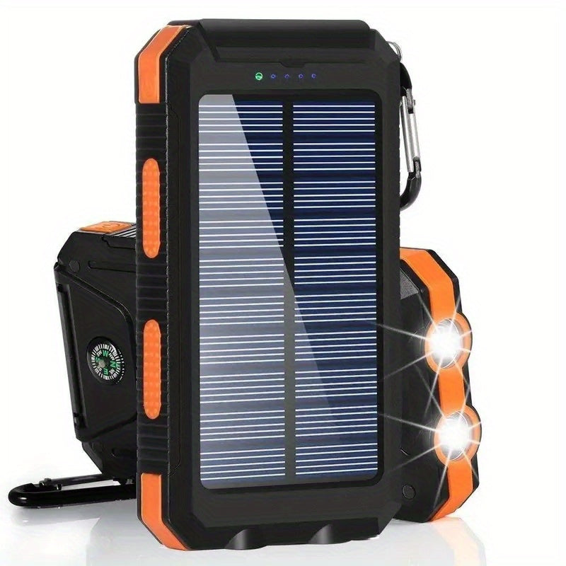 ☀️ SolarCharge Pro™ – Draagbare Zonne-energie Powerbank met LED-verlichting
