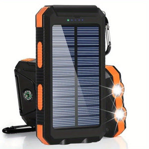 ☀️ SolarCharge Pro™ – Draagbare Zonne-energie Powerbank met LED-verlichting
