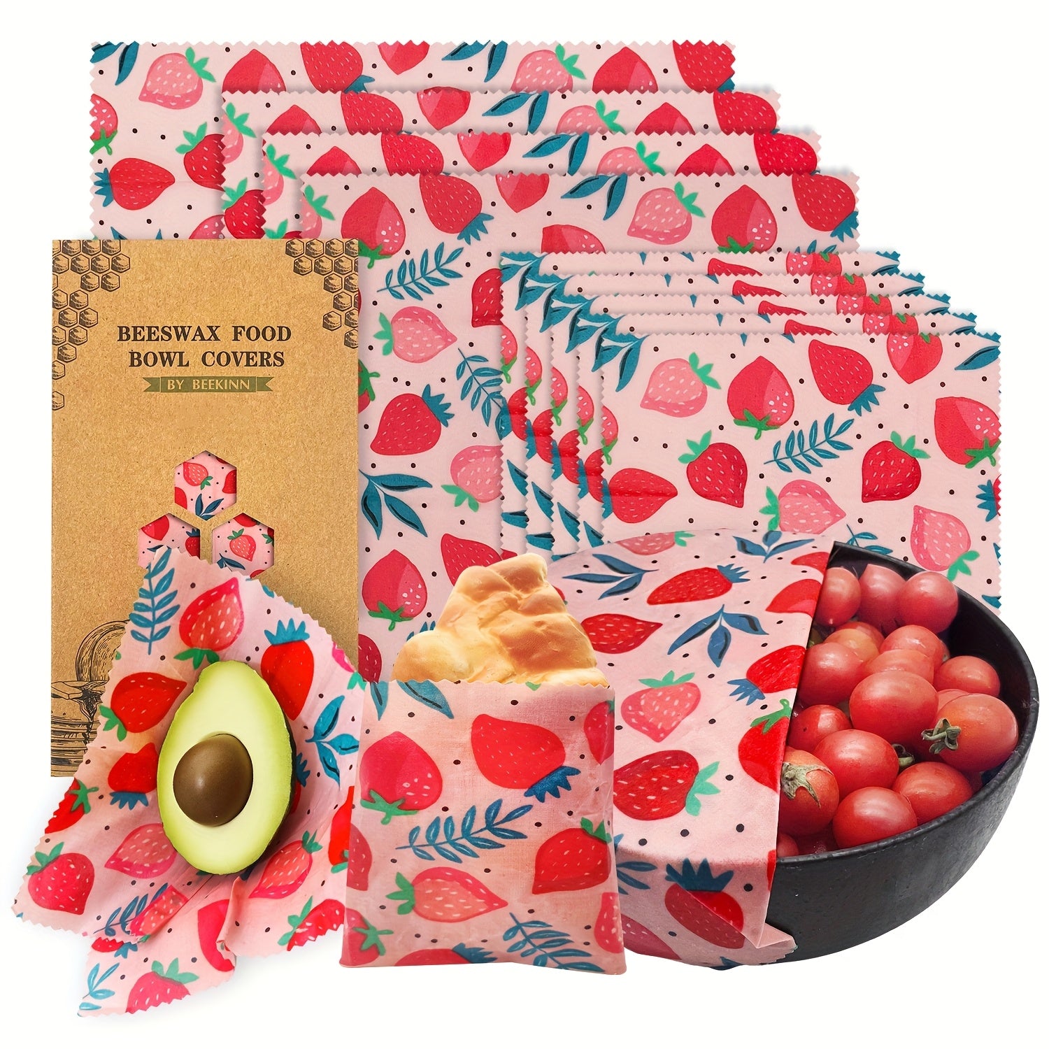 🐝 BeeFresh™ – Herbruikbare Bijenwas Vershoud Wraps (Set van 20 stuks)