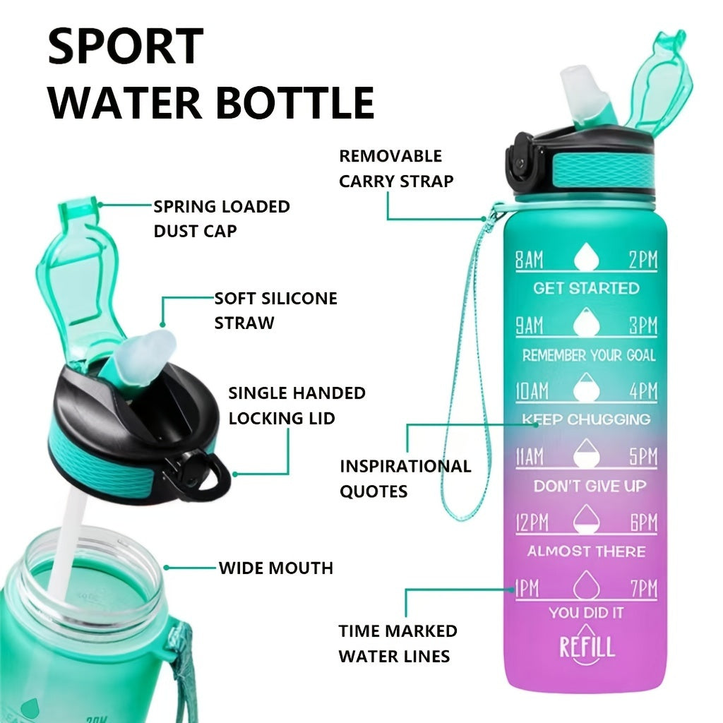 💦 EcoSip™ – Sport Waterfles met Kleurverloop (1000 ml)