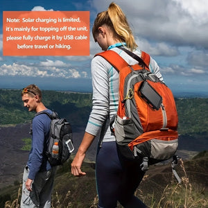 ☀️ SolarCharge Pro™ – Draagbare Zonne-energie Powerbank met LED-verlichting