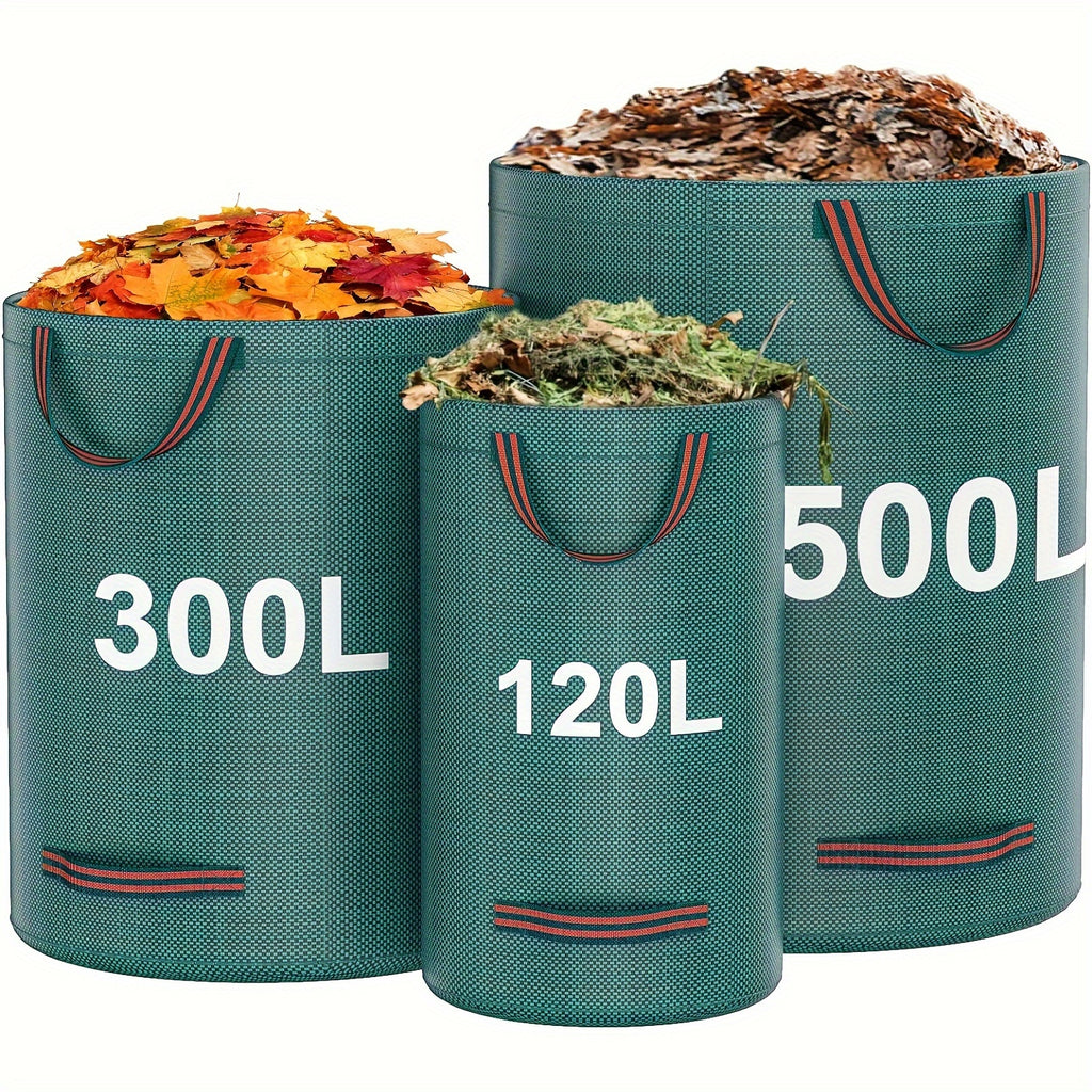 🍃 EcoTuff™ – Herbruikbare Tuinafvalzak (500L / 300L / 120L)