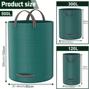 🍃 EcoTuff™ – Herbruikbare Tuinafvalzak (500L / 300L / 120L)