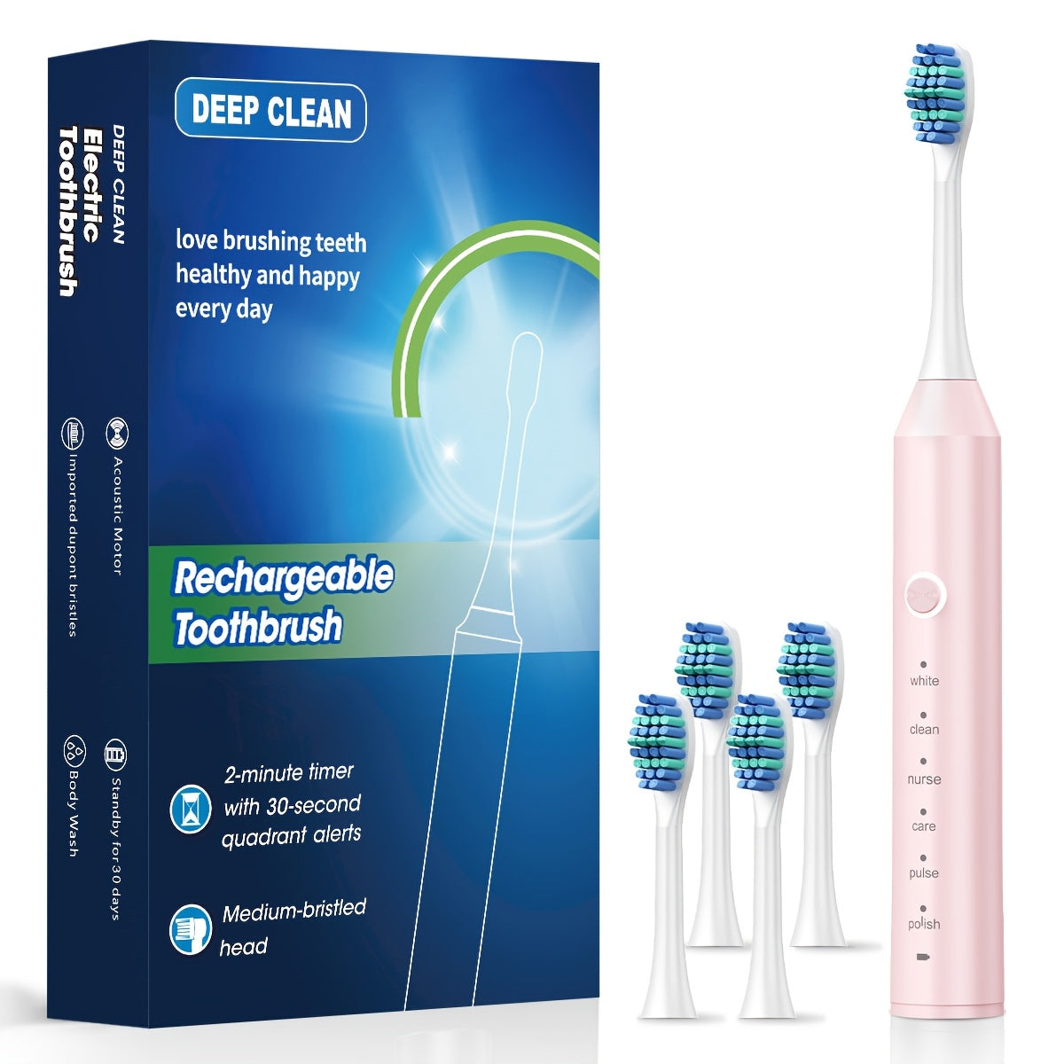 🦷 EcoBrush Sonic™ – Elektrische Tandenborstel met 6 standen