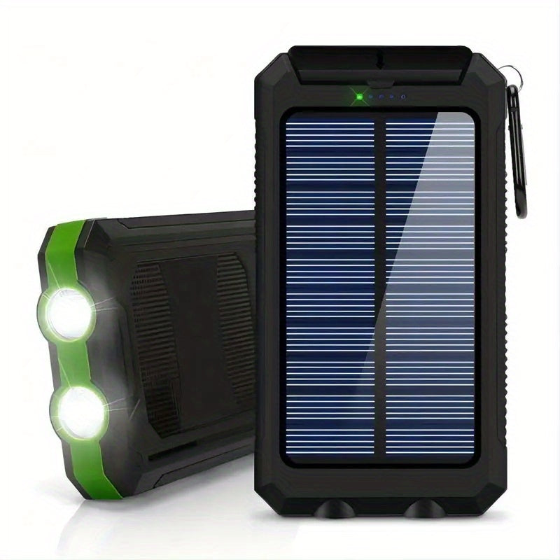 ☀️ SolarCharge Pro™ – Draagbare Zonne-energie Powerbank met LED-verlichting