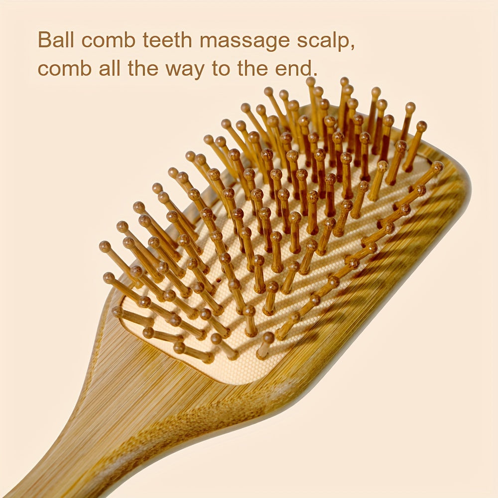 🌿 BambooCare™ – Luxe Bamboe Haarborstel met Luchtkussen