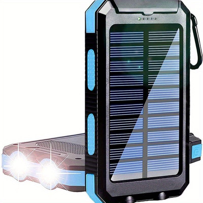 ☀️ SolarCharge Pro™ – Draagbare Zonne-energie Powerbank met LED-verlichting